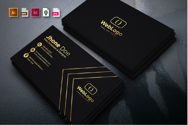 minimal-golden-black-business-card