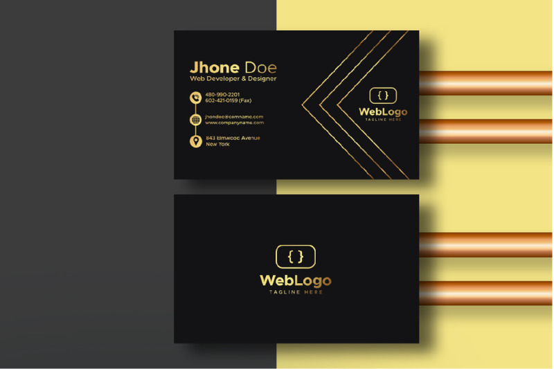 minimal-golden-black-business-card