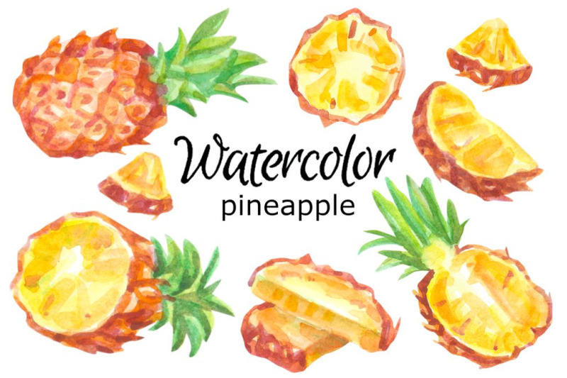 pineapple-watercolor-clip-art