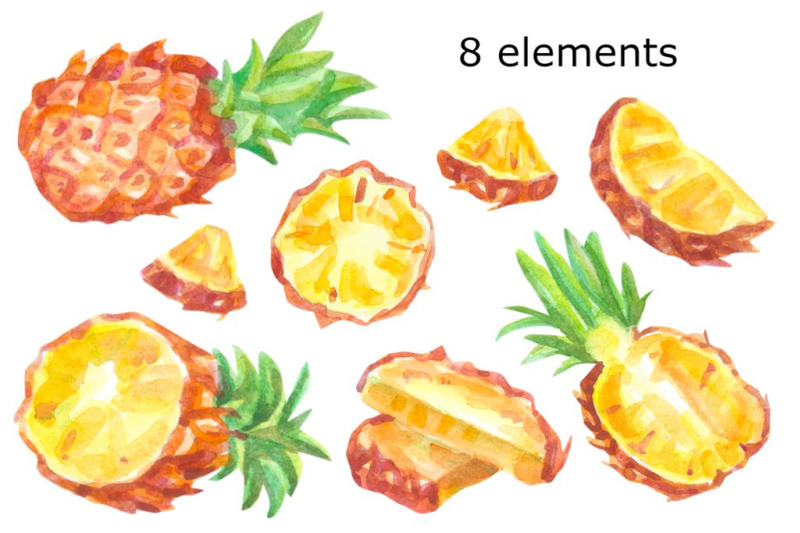 pineapple-watercolor-clip-art