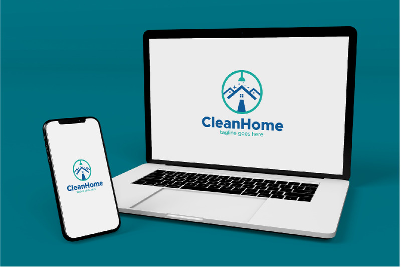 home-cleaning-logo-template