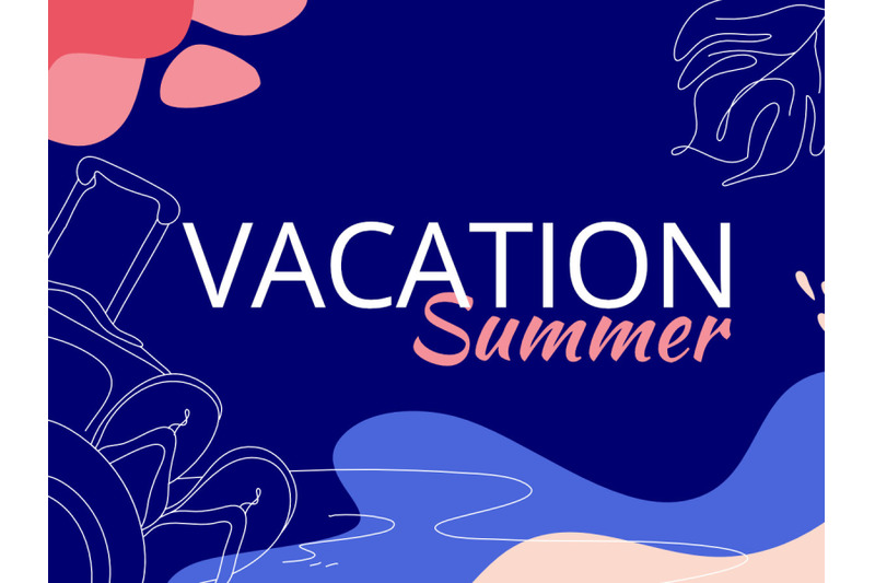summer-vacation-flat-illustration-abstract-background-line-art