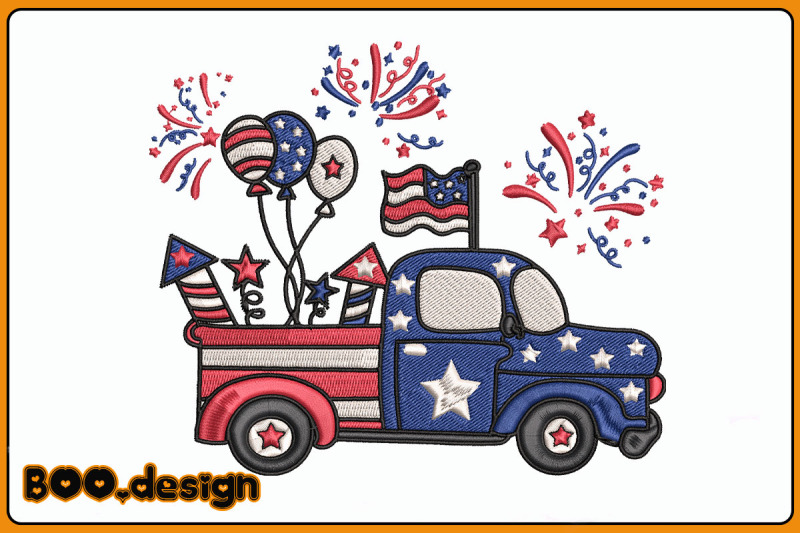 4th-of-july-fireworks-truck-embroidery