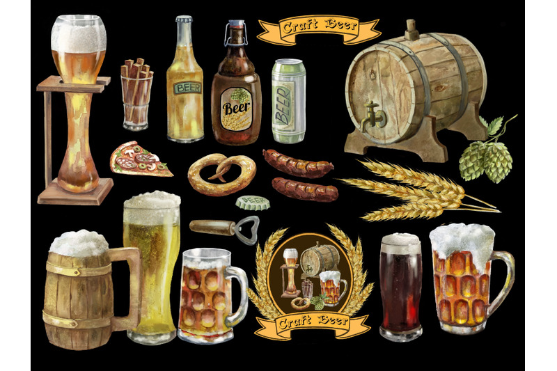 beer-clipart-bottle-glass-drinks-international-beer-day
