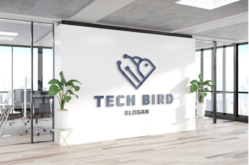 tech-bird-minimalist-logo