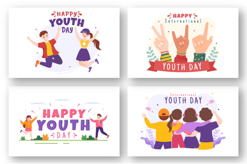 17-happy-international-youth-day-illustration