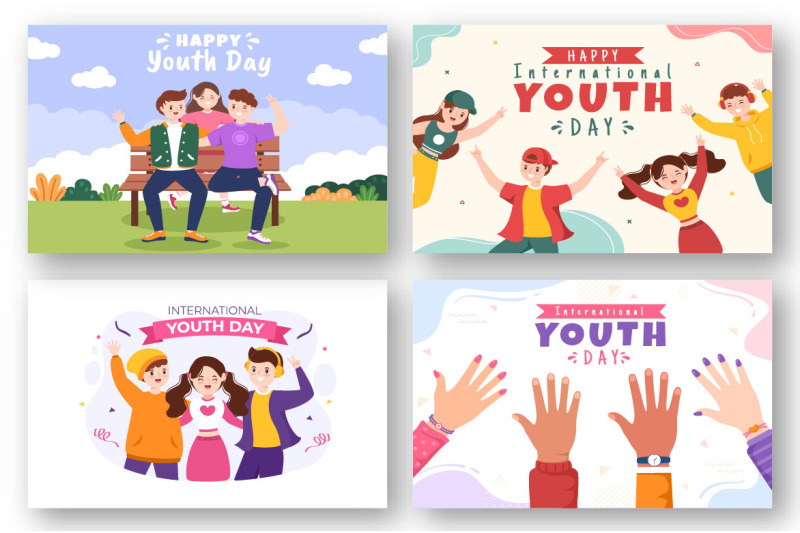 17-happy-international-youth-day-illustration