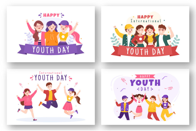 17-happy-international-youth-day-illustration