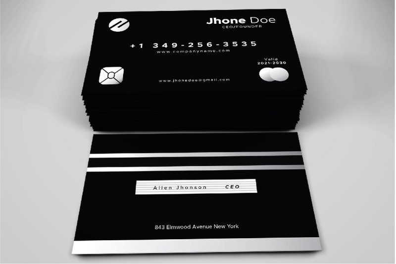 credit-card-style-silver-black-business-card