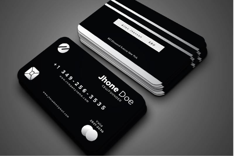 credit-card-style-silver-black-business-card