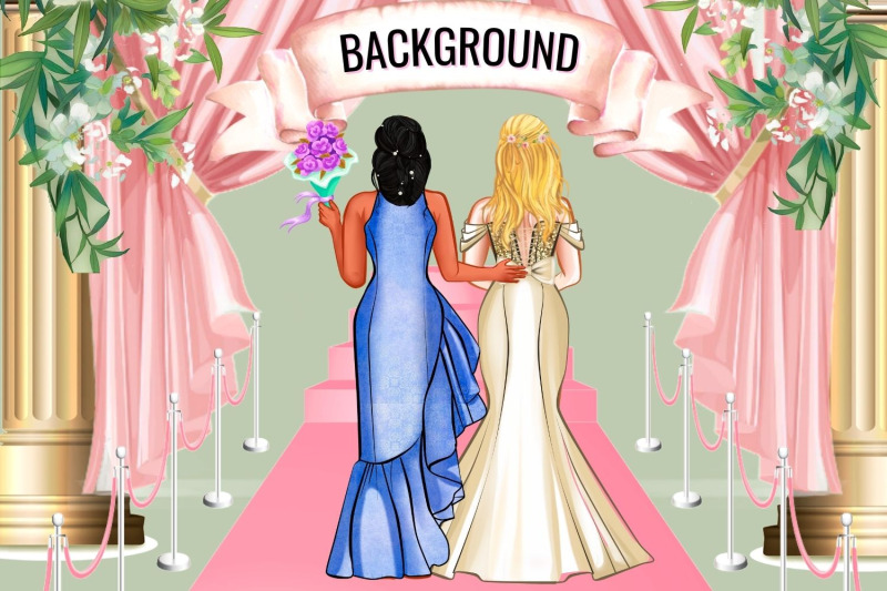 bride-and-bridesmaid-creator-clipart