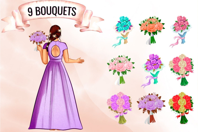 bride-and-bridesmaid-creator-clipart