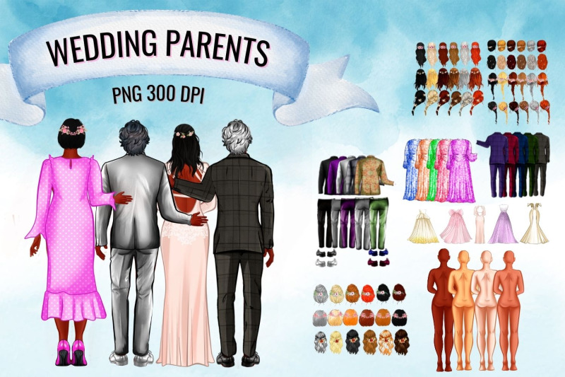 wedding-parents-of-groom-and-bride-clipart