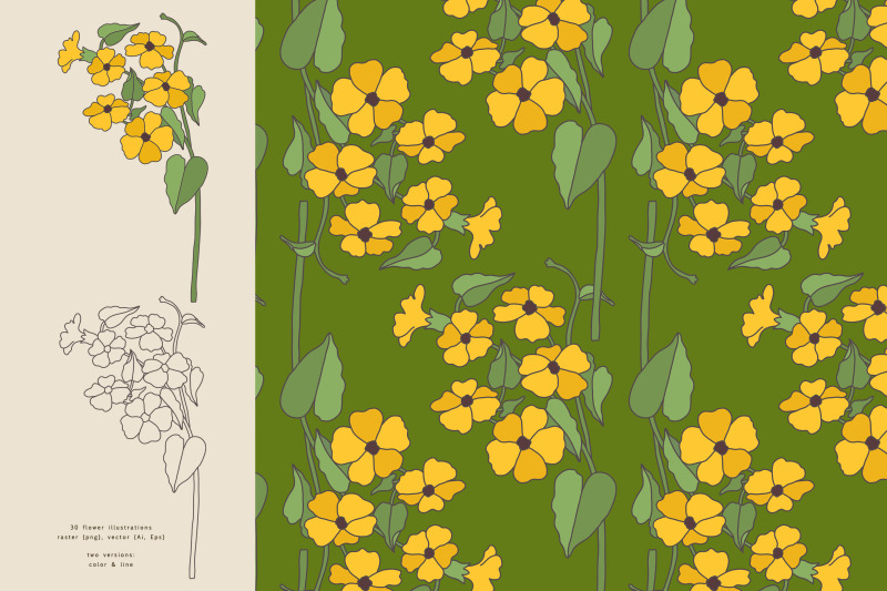 garden-flower-graphic-and-patterns