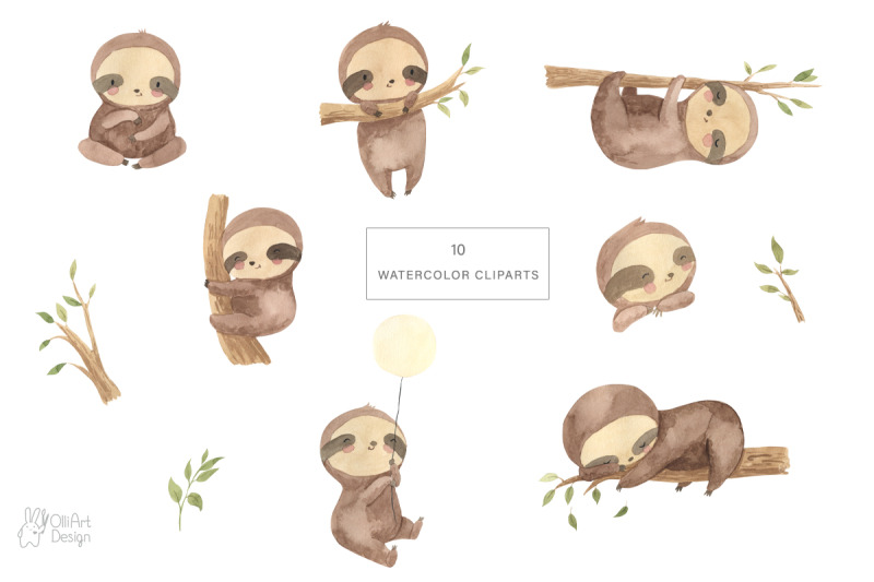 sloth-clipart-watercolor-baby-sloth-png