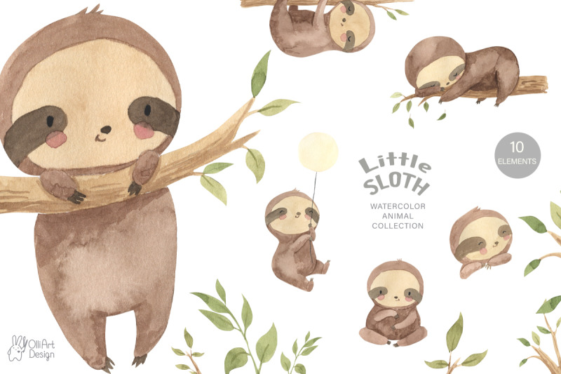 sloth-clipart-watercolor-baby-sloth-png