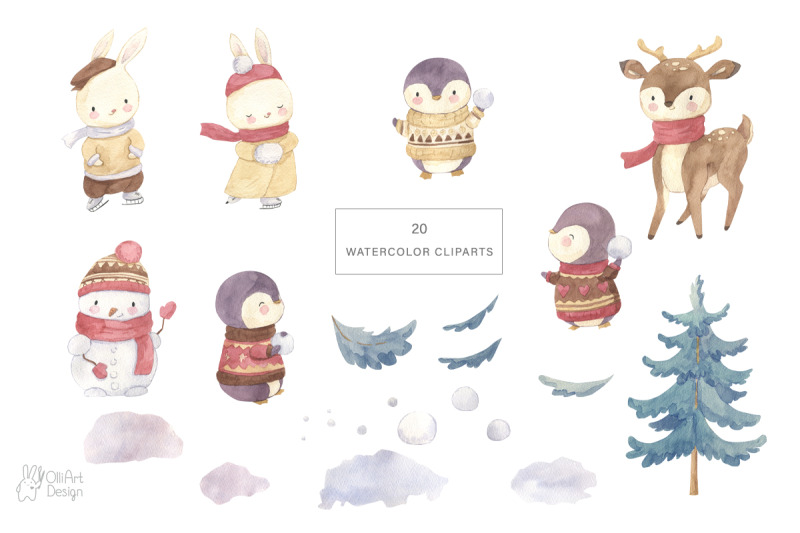 winter-animals-clipart-watercolor