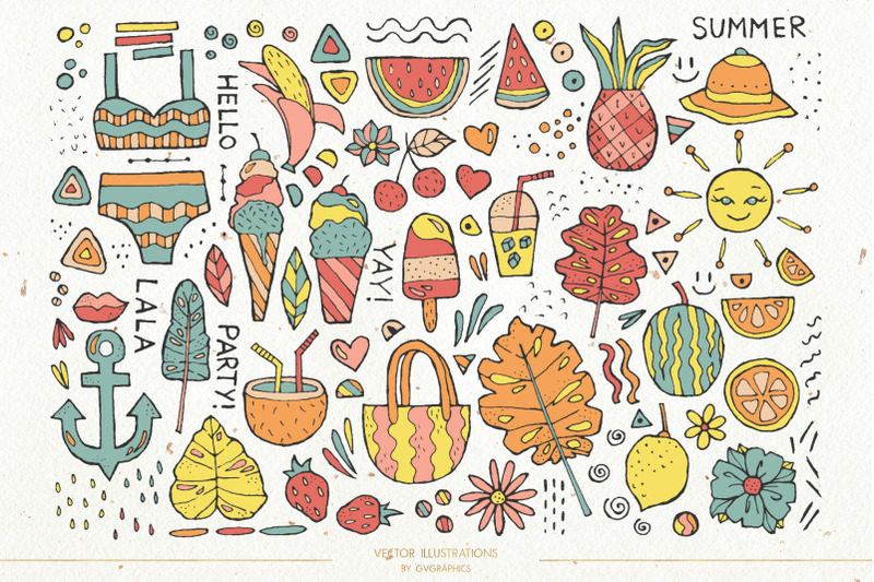 summer-on-the-beach-vector-illustrations