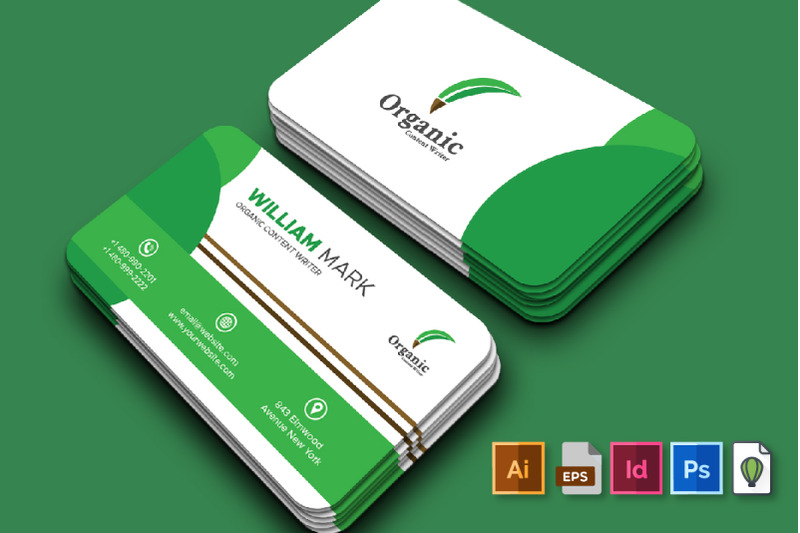 stylish-green-and-white-business-card