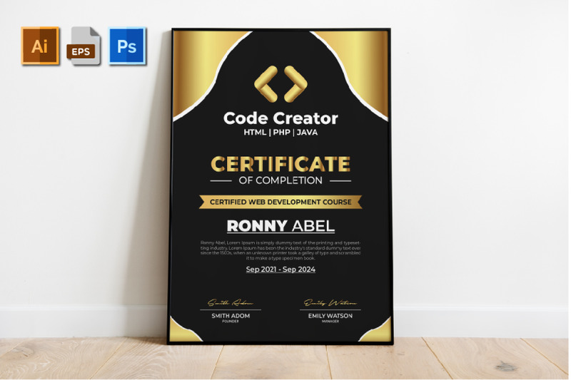 professional-gold-black-corporate-amp-modern-certificate-template