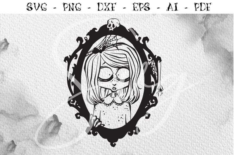 gothic-svg-creepy-girl-portrait-svg