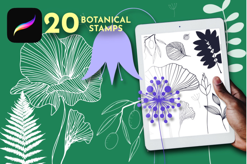 botanical-procreate-brush-floral-ipad-stamps-tattoo-stamp