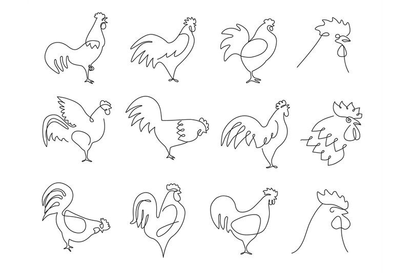 one-line-roosters-farm-bird-silhouette-rooster-portrait-and-hand-dra