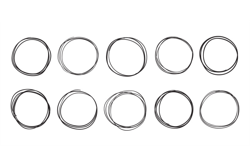 hand-drawn-circles-round-doodle-frames-sketch-line-circle-and-circul