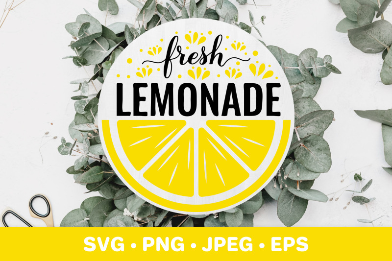 fresh-lemonade-round-sign-svg-summer-farmhouse-decor