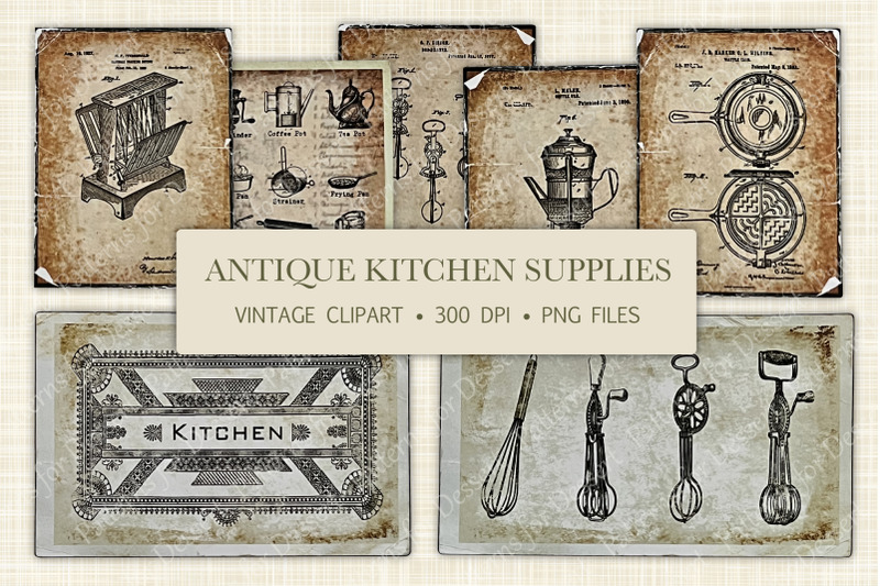 antique-kitchen-supplies-clip-art