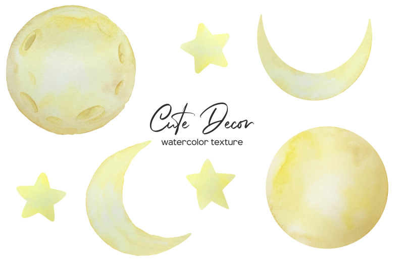 watercolor-crescent-moon-and-stars-with-flowers-clipart-png