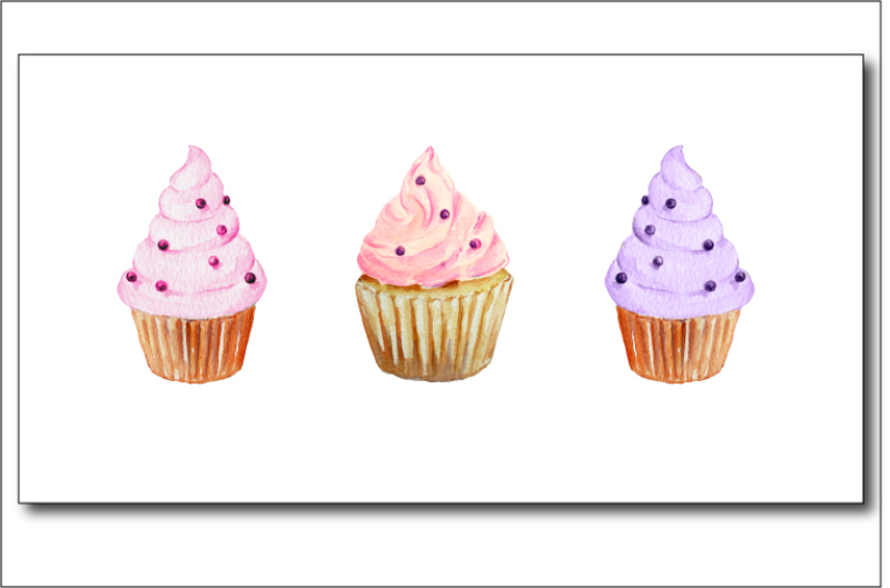 watercolor-clipart-cupcakes