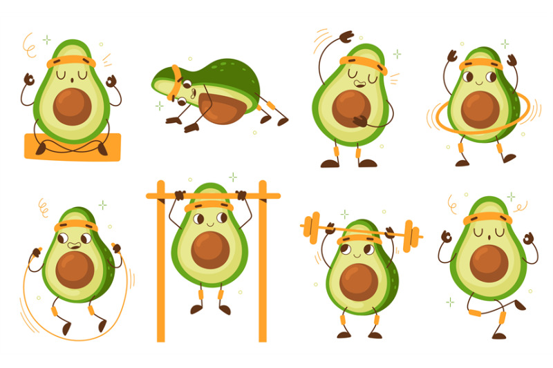 cartoon-avocado-athlete-funny-vegetable-character-sport-mascot-cute