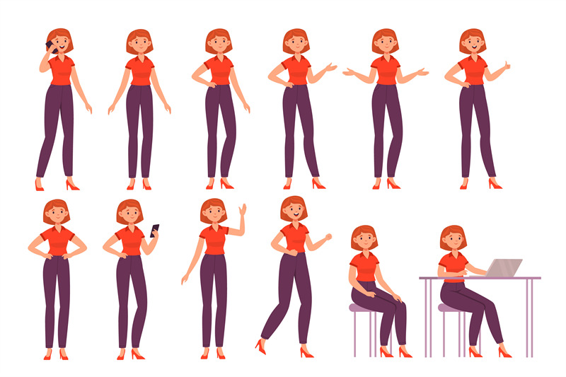 cartoon-female-character-poses-happy-woman-in-different-poses-action