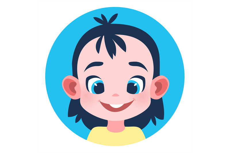 smiling-girl-web-avatar-round-portrait-of-child-face