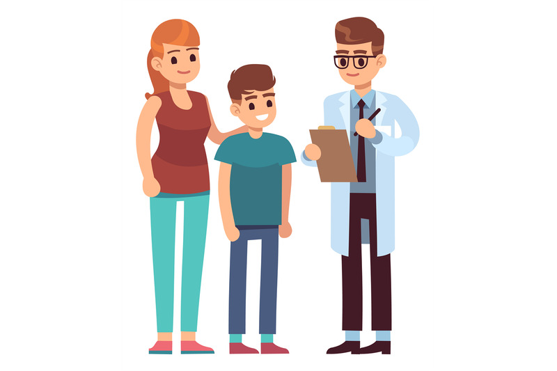 kid-health-check-mother-and-son-talking-with-doctor