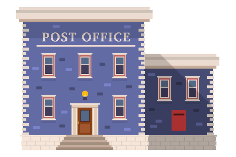 post-office-icon-old-city-building-facade