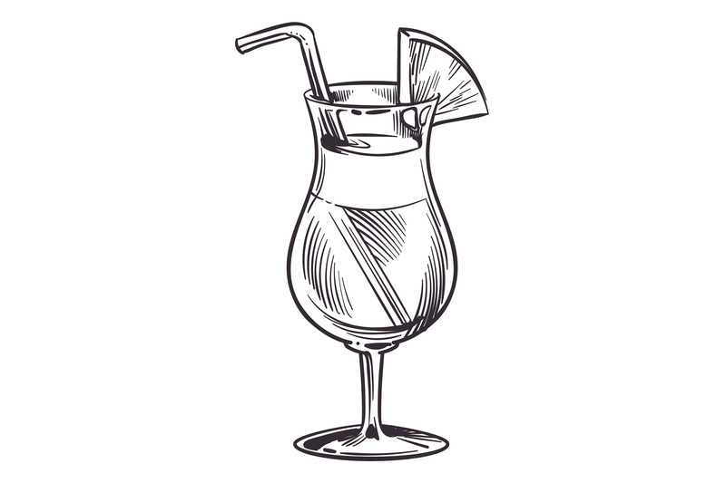 pina-colada-glass-with-straw-and-fruit-slice-hand-drawn-cocktail