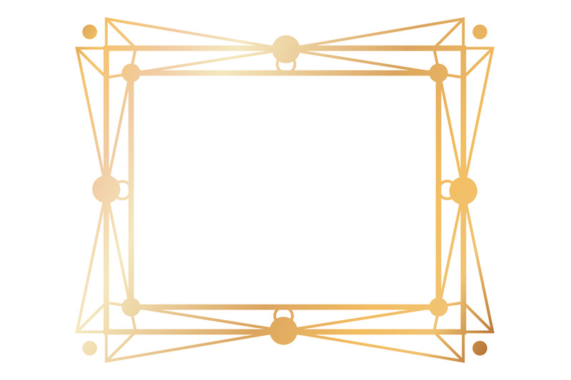 vintage-golden-rectangular-frame-geometric-line-pattern