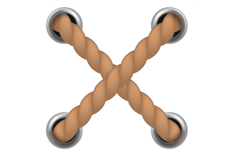 crossed-marine-rope-decorative-cord-sailing-element