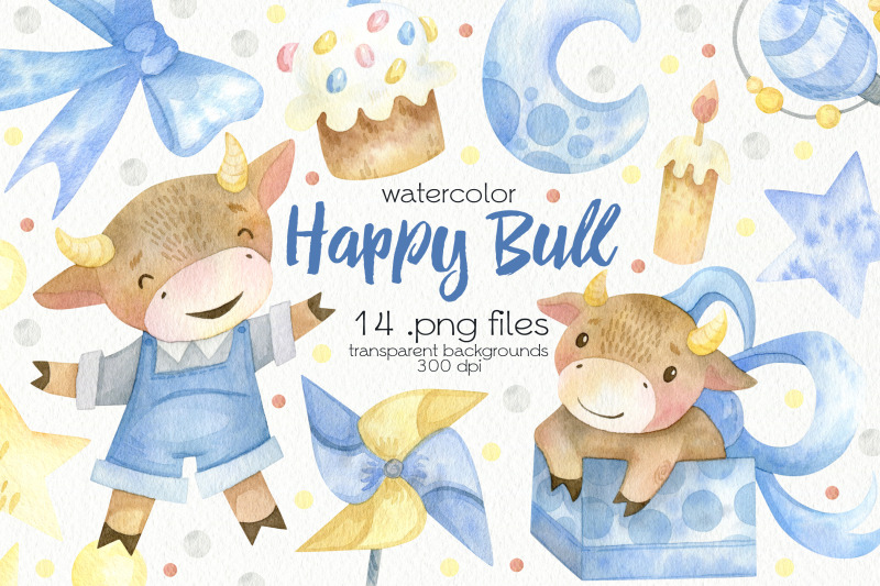 watercolor-little-bull-clipart-png-files