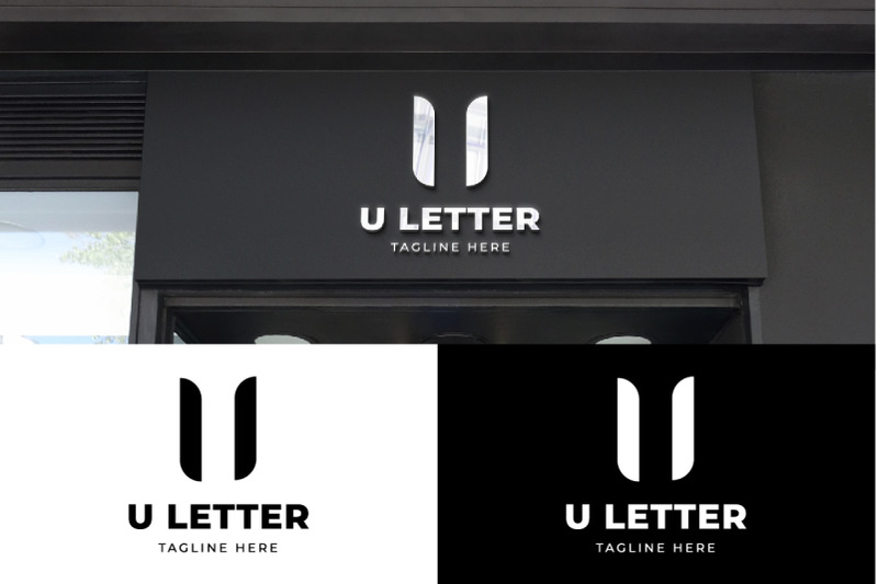 u-letter-logo-template