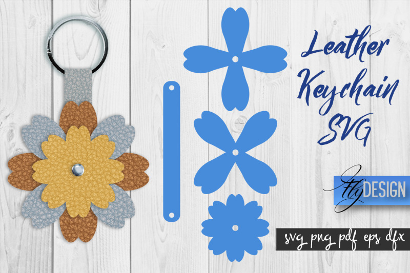 leather-keychain-flower-svg-bundle-key-fob-svg-bag-tag-design