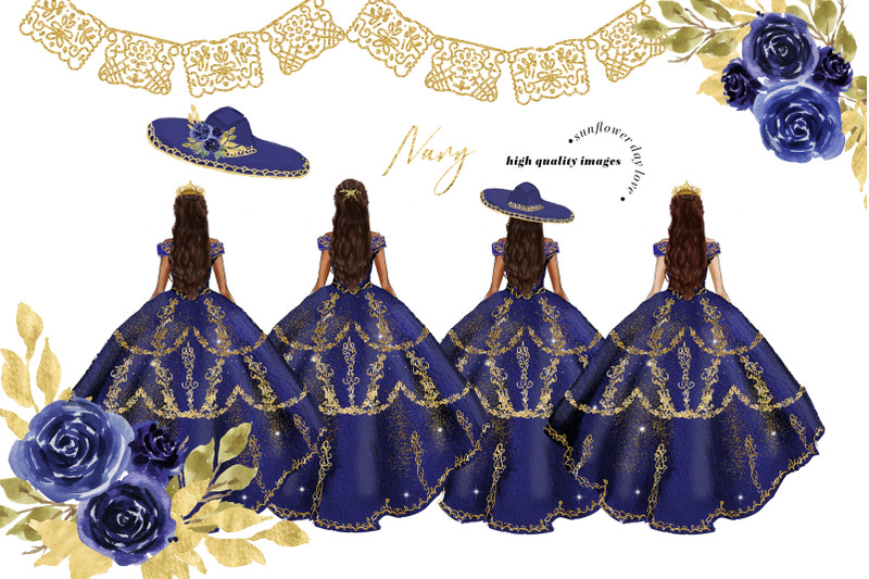 navy-blue-princess-dresses-clipart-navy-blue-quinceaera
