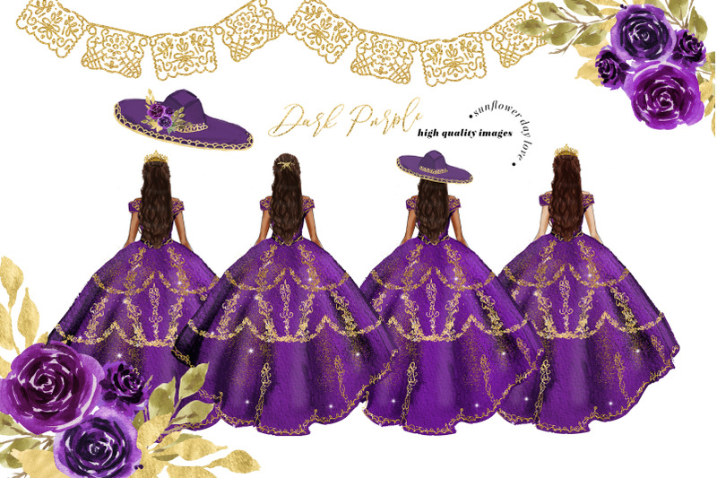 dark-purple-princess-dress-clipart-dark-purple-flowers