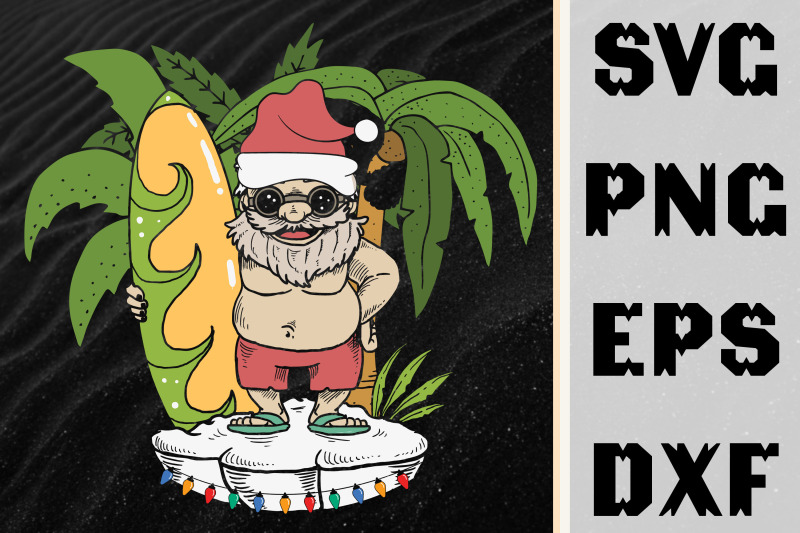 christmas-july-hawaiian-santa-surf