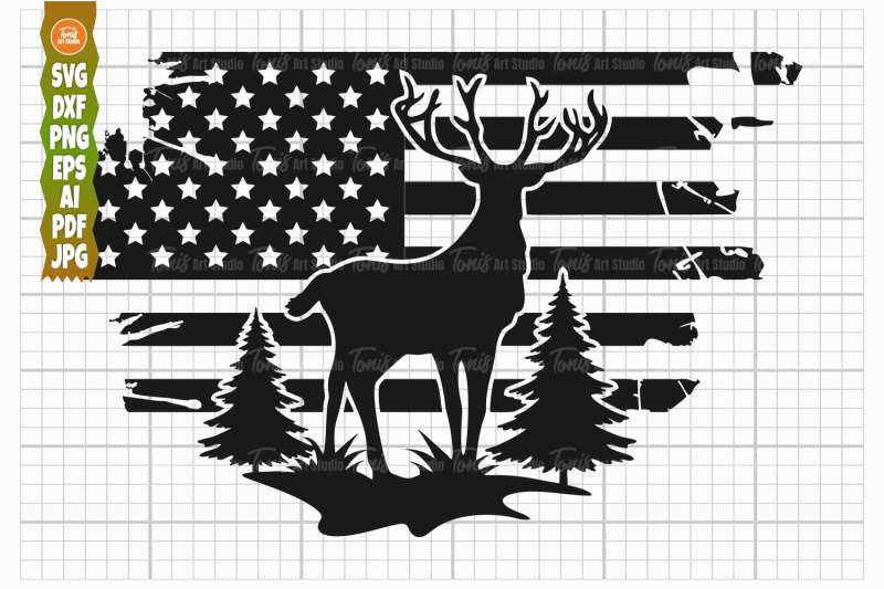 deer-flag-svg-distressed-american-flag-svg-deer-hunting-svg-cut-fil