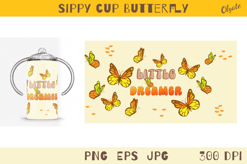 sippy-cup-sublimation-sippy-cup-butterfly-kids-cup