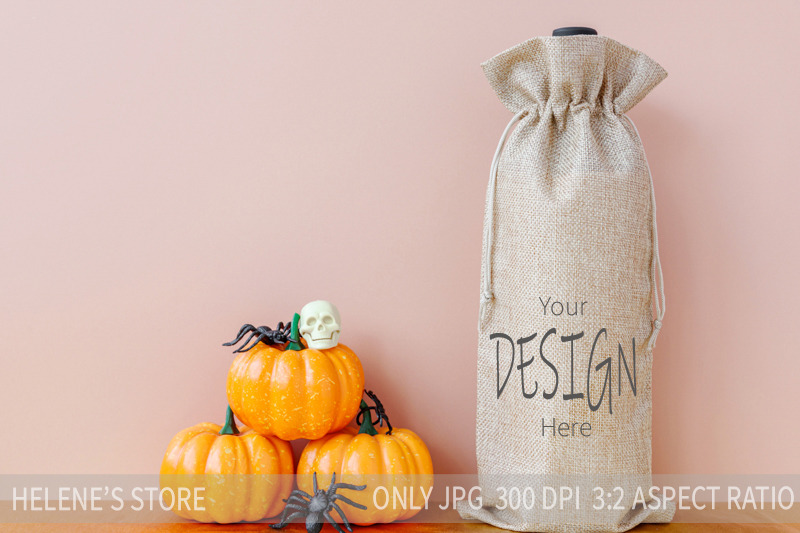 wine-gift-bag-mockup-halloween-mockup-fall-boho-style