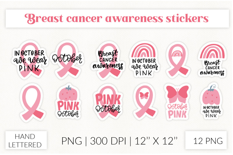 breast-cancer-awareness-stickers-pink-pumpkin-sticker